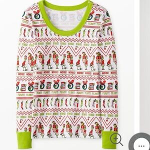 NWT Hanna Andersson Dr. Seuss Grinch Fair Isle Long John Pajama Top size XXL
